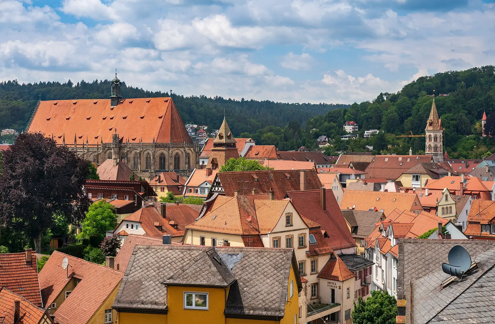 Blick vom Zeiselberg auf die Altstadt von Schwäbisch Gmünd