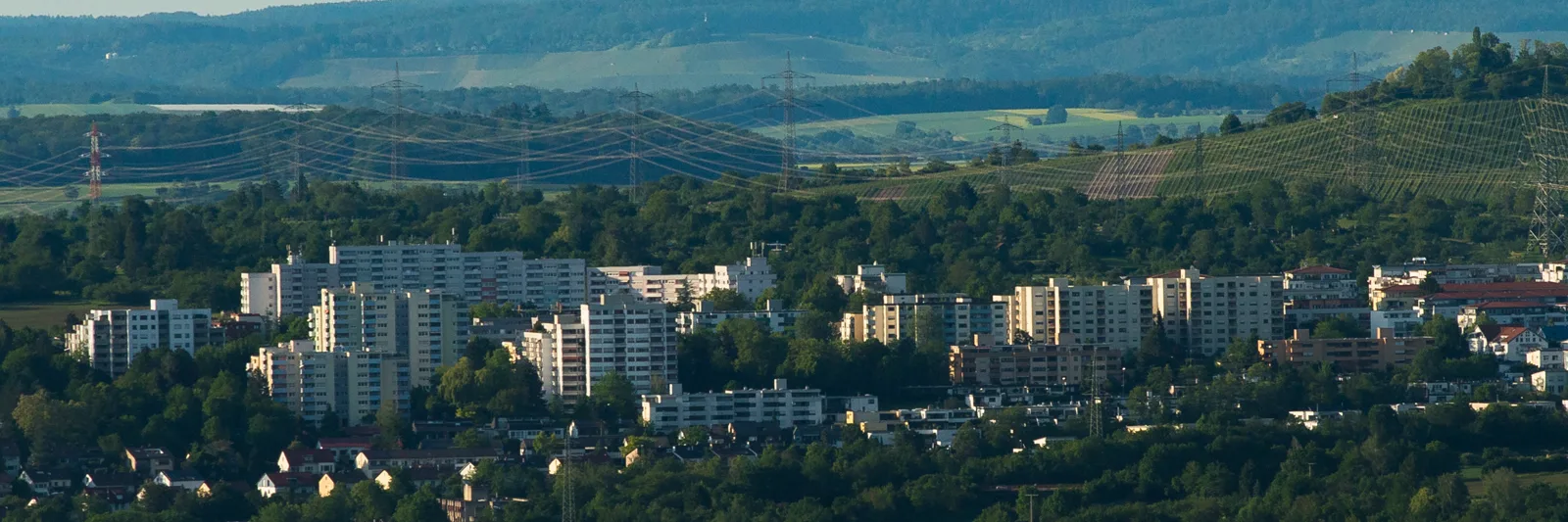 Wohnblöcke im Wohngebiet Korber Höhe in Waiblingen